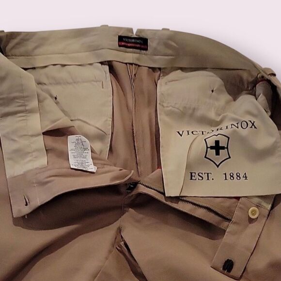 Victorinox Tan Chinos Travel Work Pants Mens Size 36 Waist | EUC - Picture 3 of 8